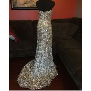 BG Haute style# E01015 Allover Sequin Prom Gown
